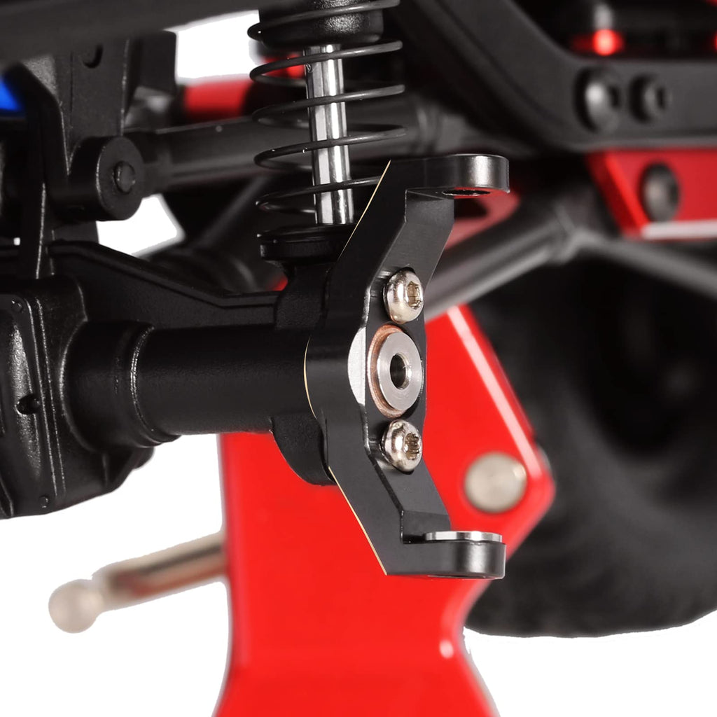 INJORA Black Brass Caster Blocks C-Hubs 4g Front Axle Upgrade for TRX4M 1/18 RC Crawler