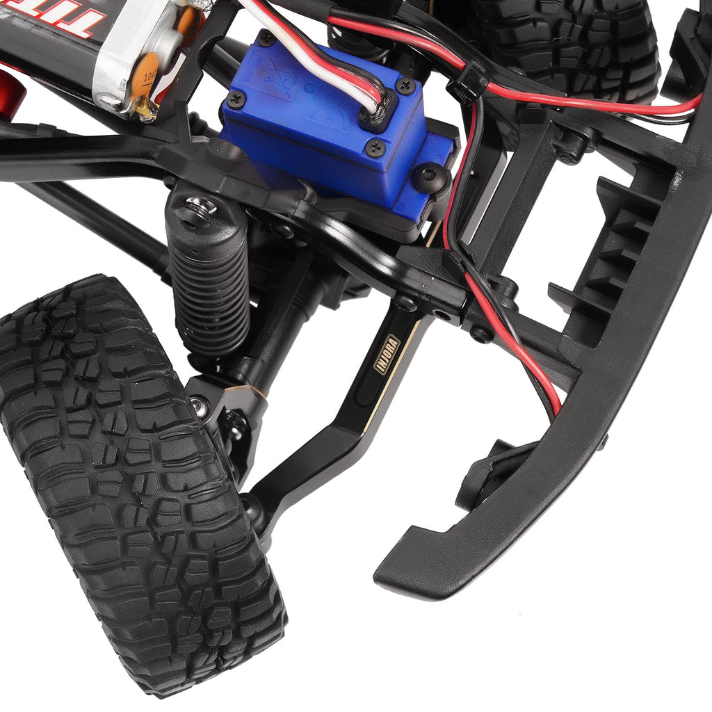 INJORA Black Brass Steering Link for TRX4M – CNC-Machined Upgrade, 12g, High Clearance