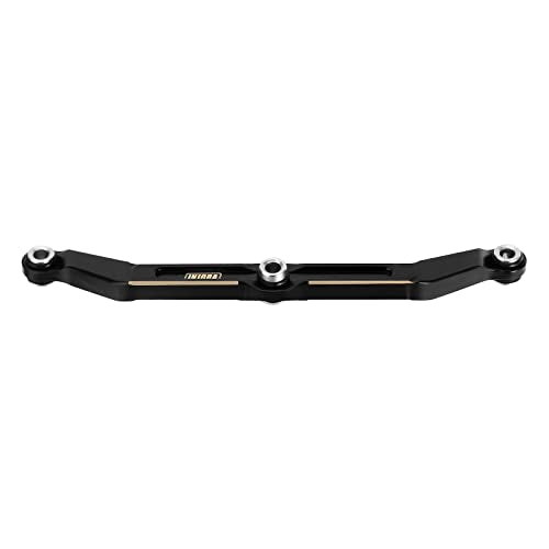 INJORA Black Brass Steering Link for TRX4M – CNC-Machined Upgrade, 12g, High Clearance