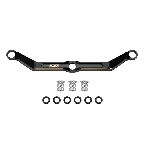 INJORA Black Brass Steering Link for TRX4M – CNC-Machined Upgrade, 12g, High Clearance
