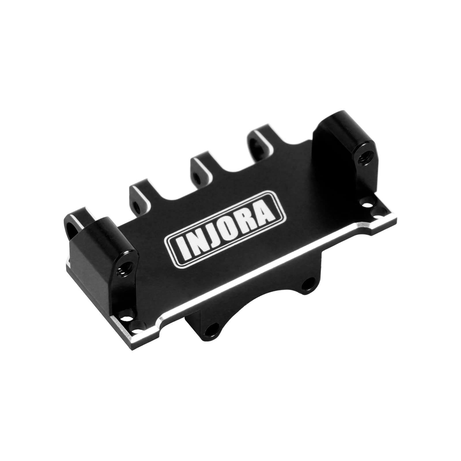 INJORA Black CNC Aluminum Servo Mount with Adjustable Positioning for Axial SCX24 RC Crawler