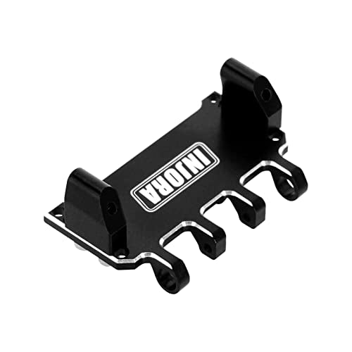 INJORA Black CNC Aluminum Servo Mount with Adjustable Positioning for Axial SCX24 RC Crawler