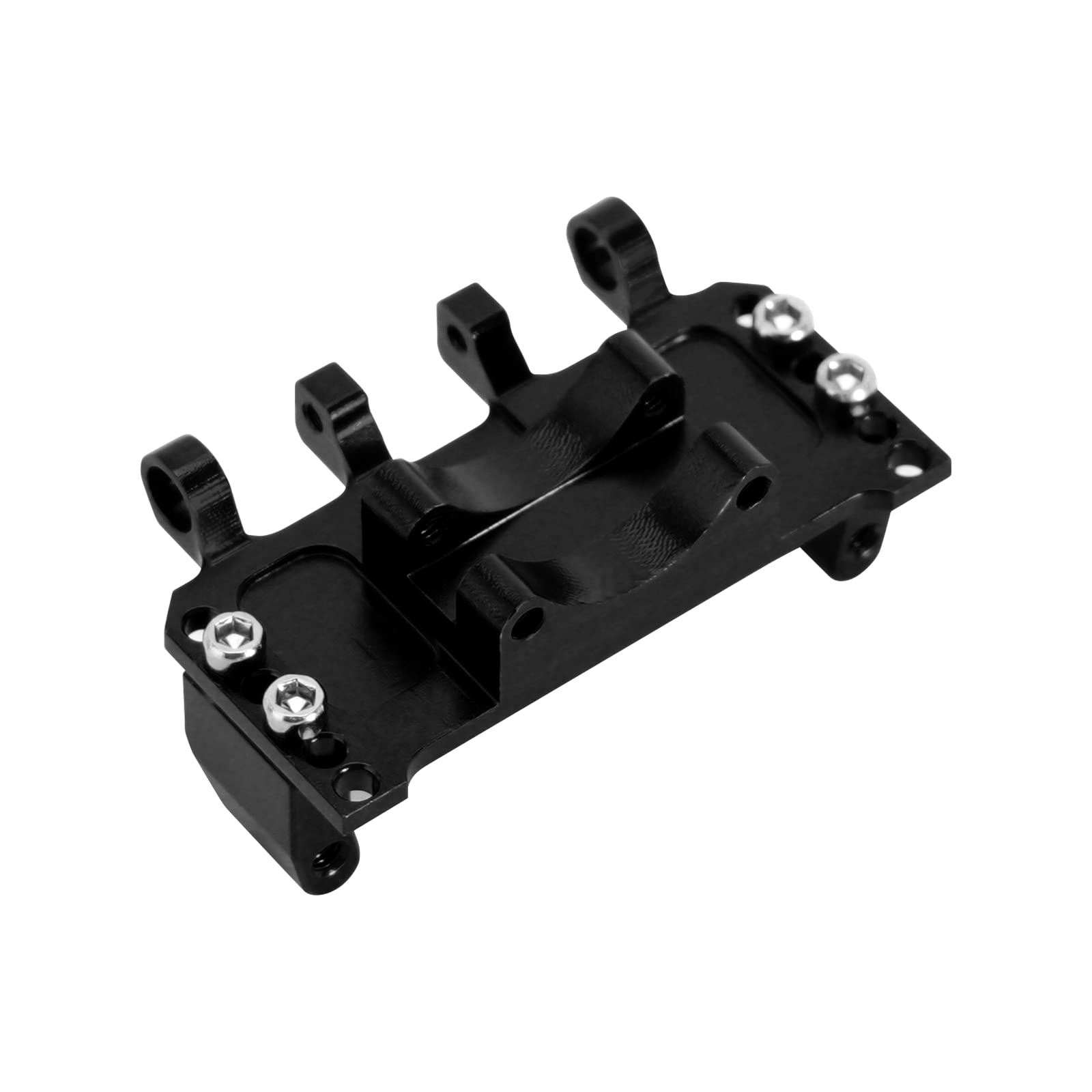 INJORA Black CNC Aluminum Servo Mount with Adjustable Positioning for Axial SCX24 RC Crawler