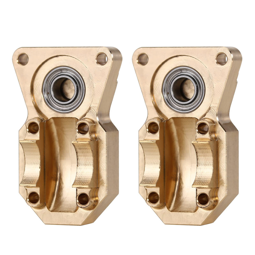 INJORA Brass Diff Cover for SCX24 – Front & Rear Axle Housing Upgrade for Axial Gladiator, Bronco, C10, JLU, Deadbolt (1/24 RC Crawler)