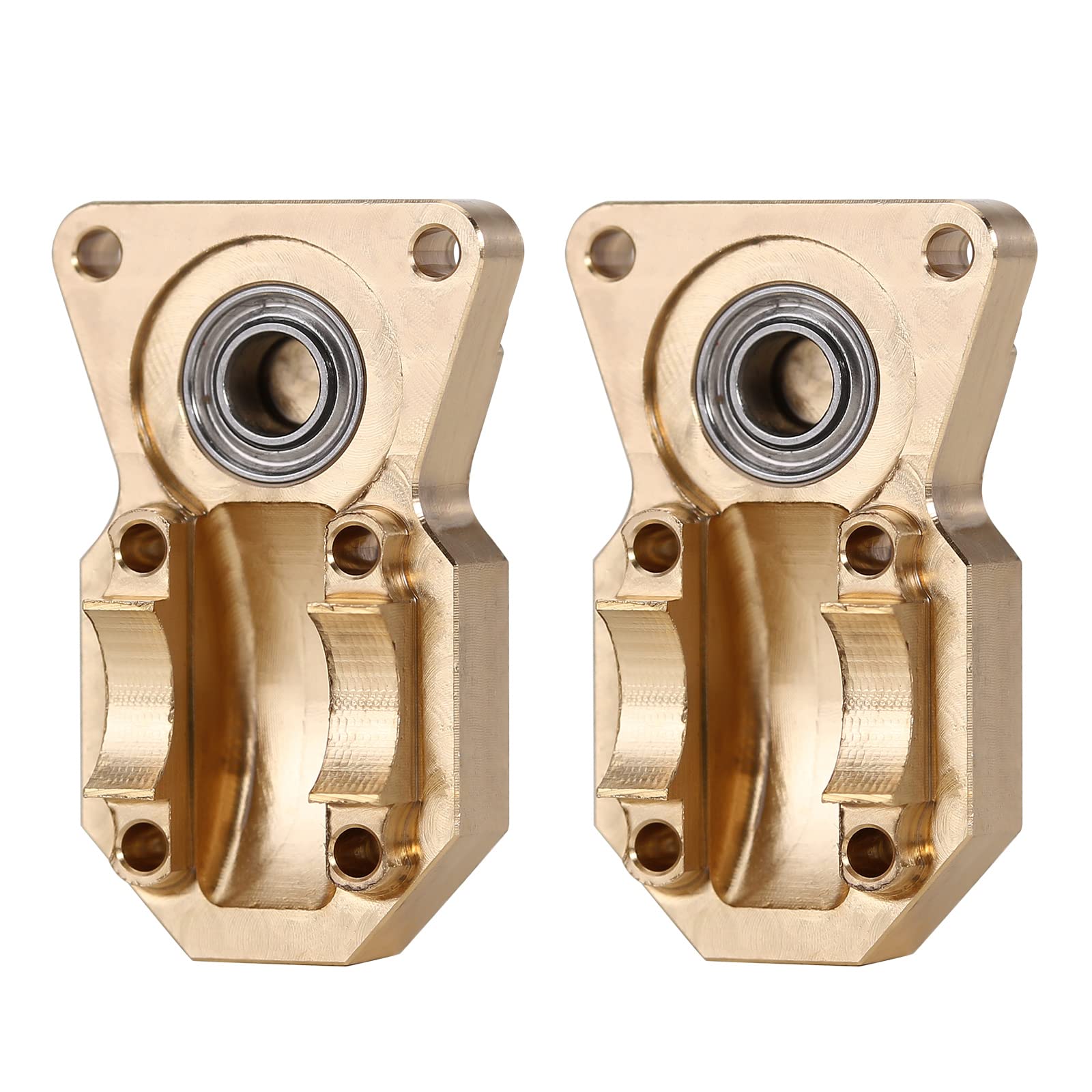 INJORA Brass Diff Cover for SCX24 – Front & Rear Axle Housing Upgrade for Axial Gladiator, Bronco, C10, JLU, Deadbolt (1/24 RC Crawler)