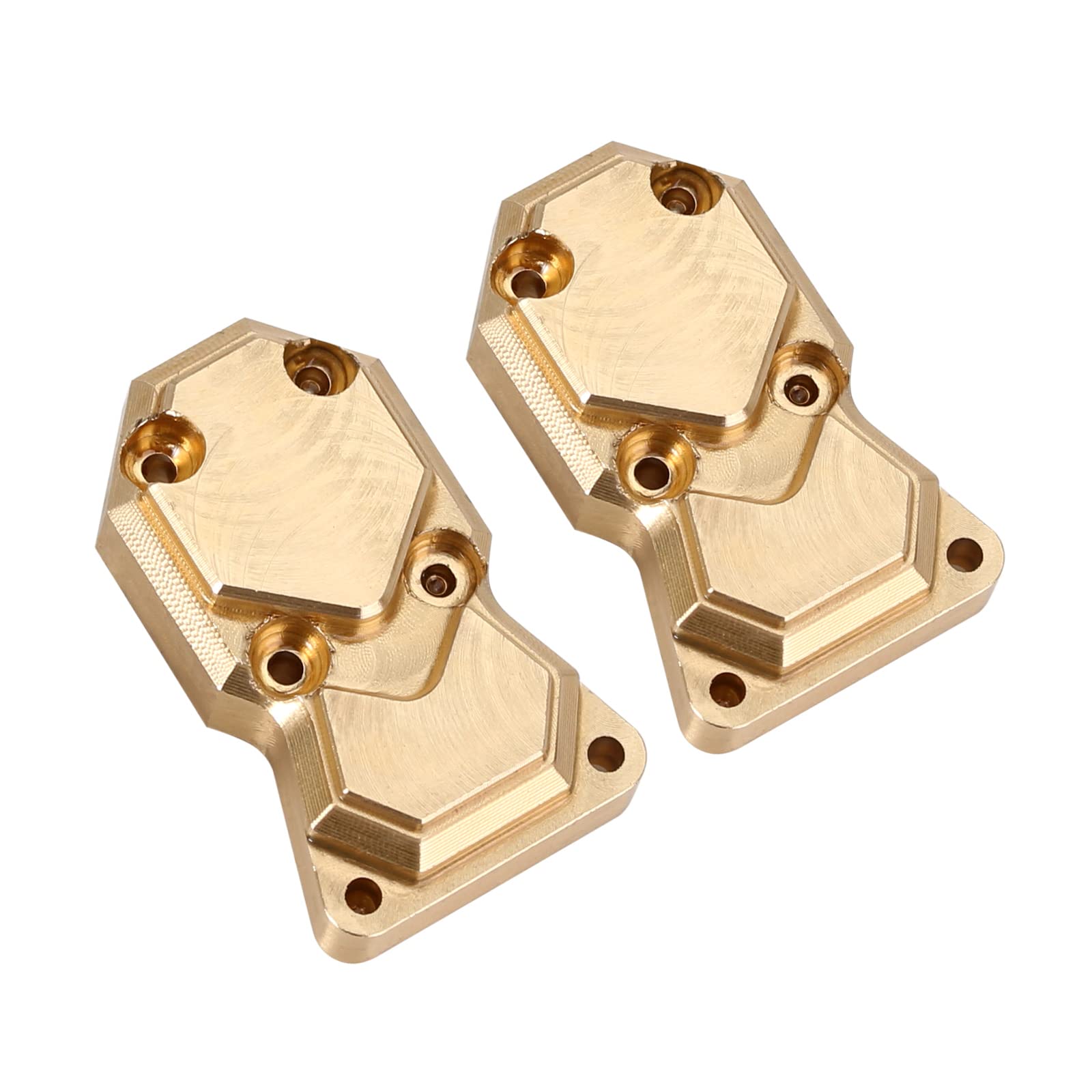 INJORA Brass Diff Cover for SCX24 – Front & Rear Axle Housing Upgrade for Axial Gladiator, Bronco, C10, JLU, Deadbolt (1/24 RC Crawler)