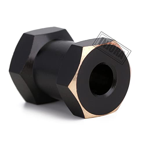 INJORA Brass Hex Hub 15mm for 1/10 RC Crawler – 12mm Hex Drive Adapter (Set of 4)
