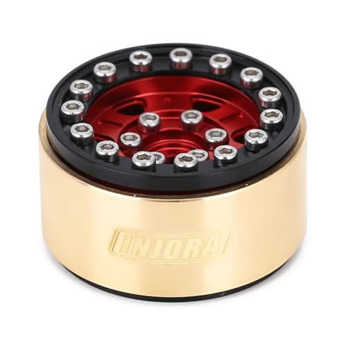 INJORA Brass Internal Beadlock Ring for 1.0" RC Wheels – 13g Weight for SCX24 Crawler
