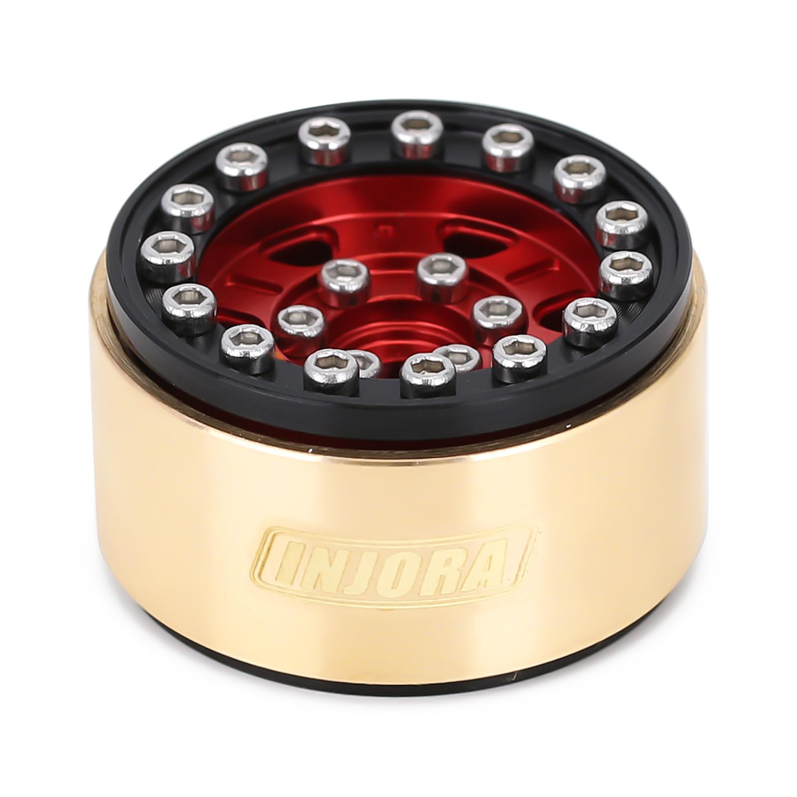 INJORA Brass Internal Beadlock Ring for 1.0" RC Wheels – 13g Weight for SCX24 Crawler