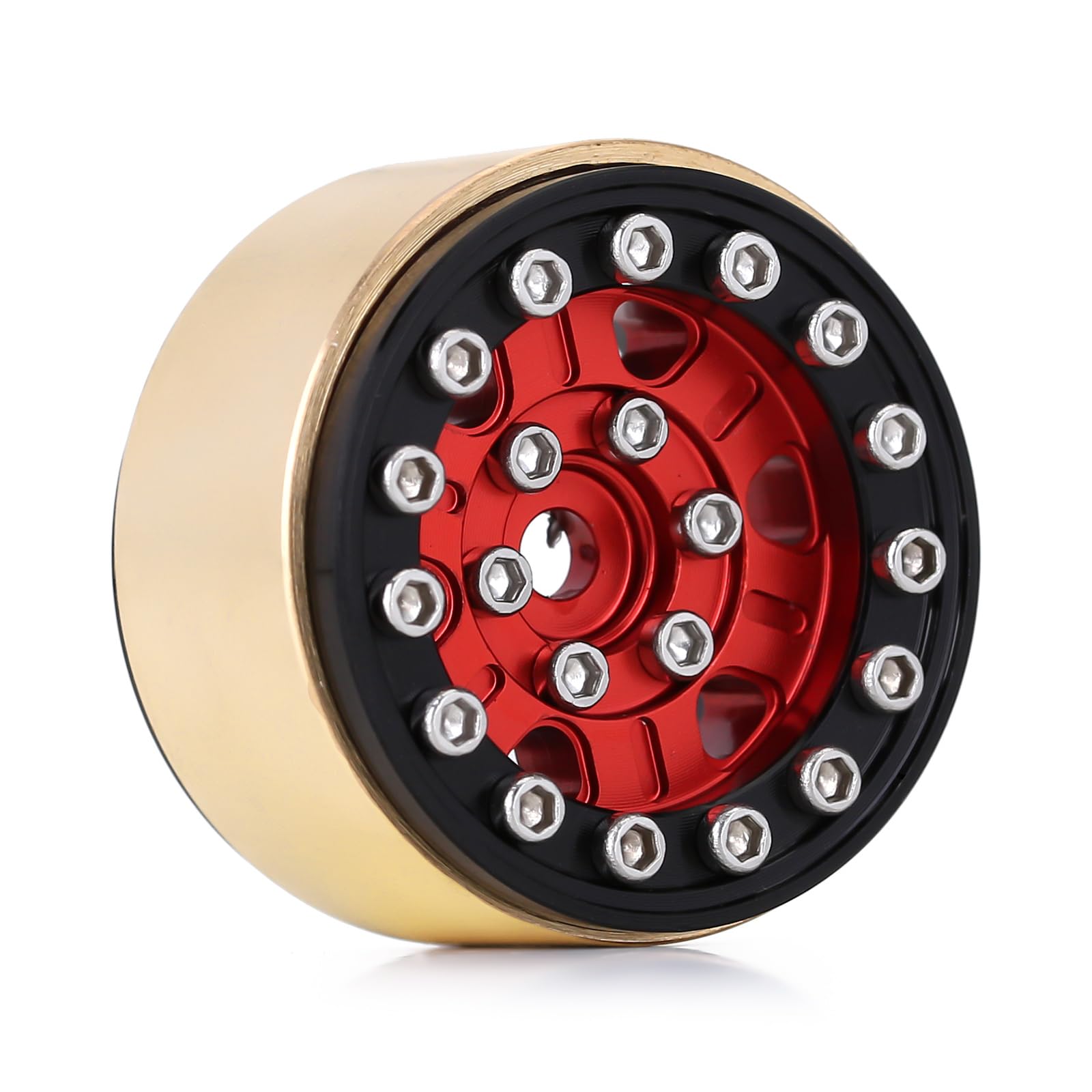 INJORA Brass Internal Beadlock Ring for 1.0" RC Wheels – 13g Weight for SCX24 Crawler