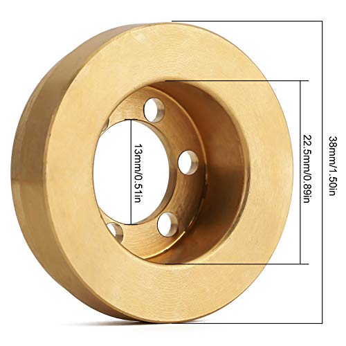 INJORA Brass Internal Counterweights for 1.9/2.2 RC Wheel Rims (2pcs, 63g Each)