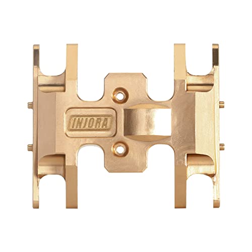 INJORA Brass Skid Plate for 1/24 RC Crawler Axial SCX24 Gladiator Bronco C10 JLU Deadbolt - Gold