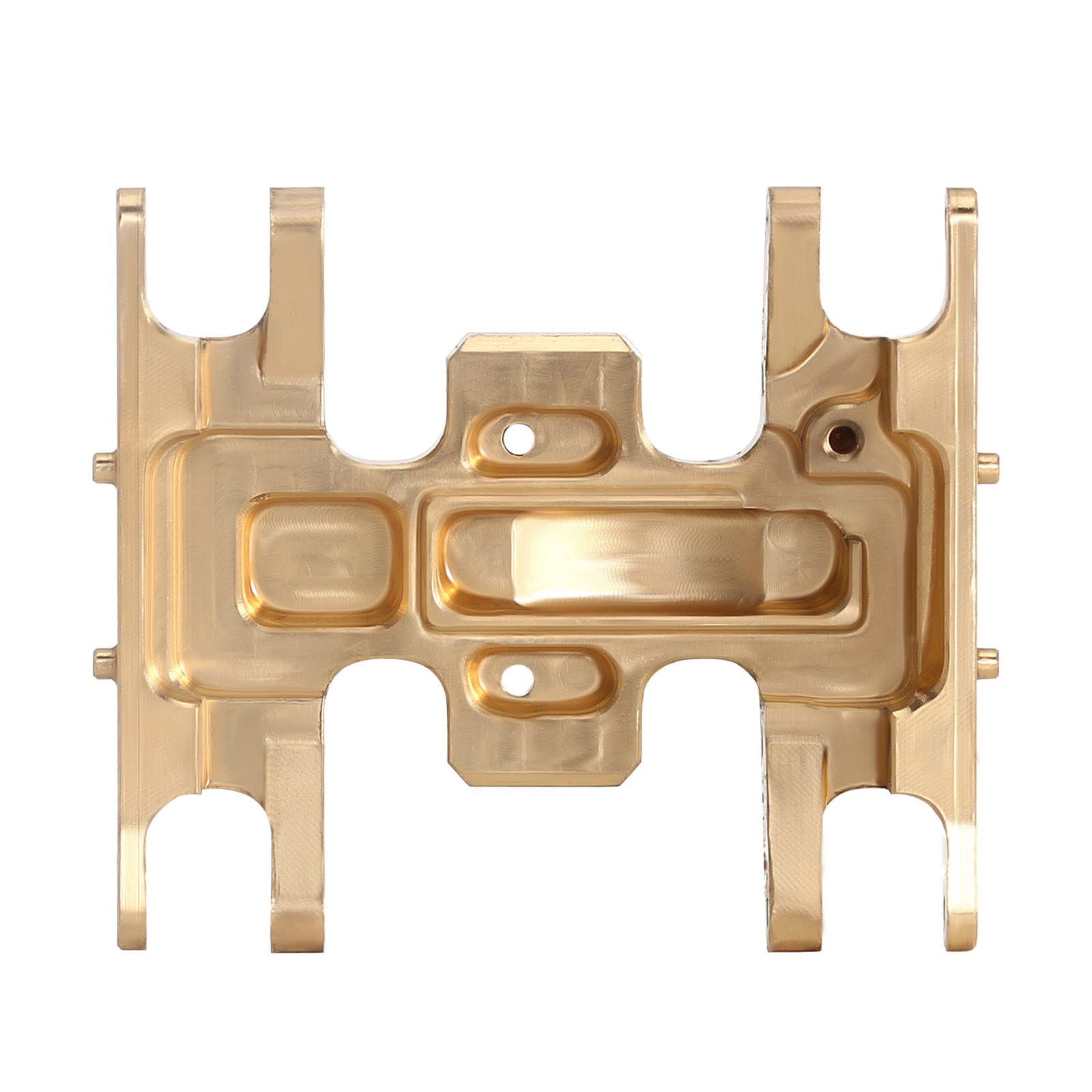 INJORA Brass Skid Plate for 1/24 RC Crawler Axial SCX24 Gladiator Bronco C10 JLU Deadbolt - Gold
