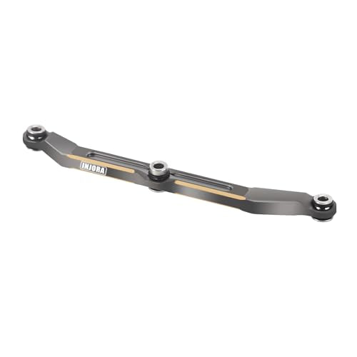 INJORA Brass Steering Link for TRX4M - Grey, 12g, High Clearance Upgrade for 1/18 RC Crawler