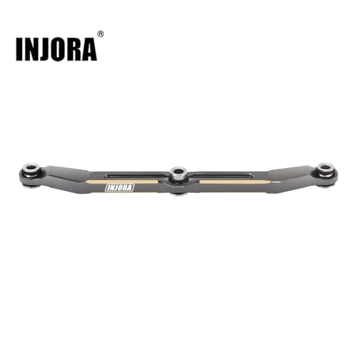 INJORA Brass Steering Link for TRX4M - Grey, 12g, High Clearance Upgrade for 1/18 RC Crawler