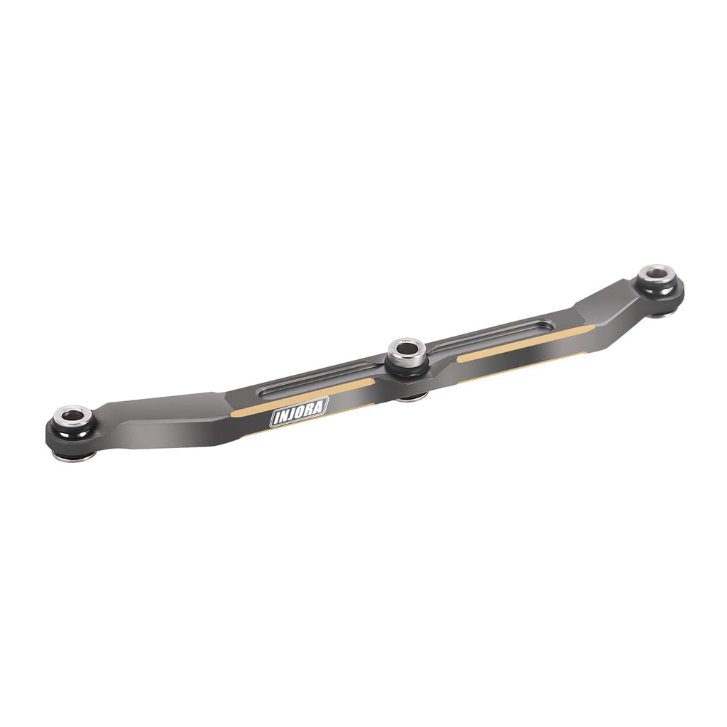 INJORA Brass Steering Link for TRX4M - Grey, 12g, High Clearance Upgrade for 1/18 RC Crawler