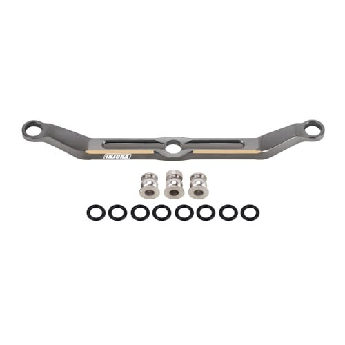 INJORA Brass Steering Link for TRX4M - Grey, 12g, High Clearance Upgrade for 1/18 RC Crawler