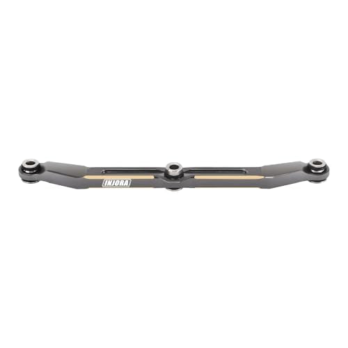 INJORA Brass Steering Link for TRX4M - Grey, 12g, High Clearance Upgrade for 1/18 RC Crawler
