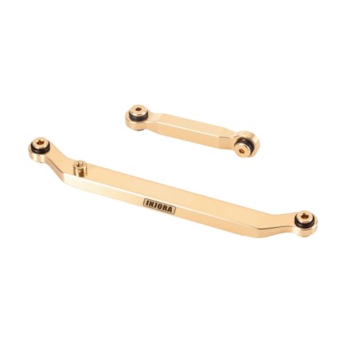 INJORA Brass Steering Links 14g for SCX24 1/24 RC Crawler – CNC Machined Upgrade