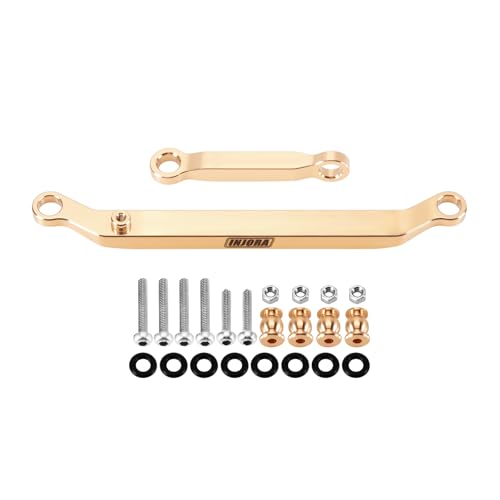 INJORA Brass Steering Links 14g for SCX24 1/24 RC Crawler – CNC Machined Upgrade