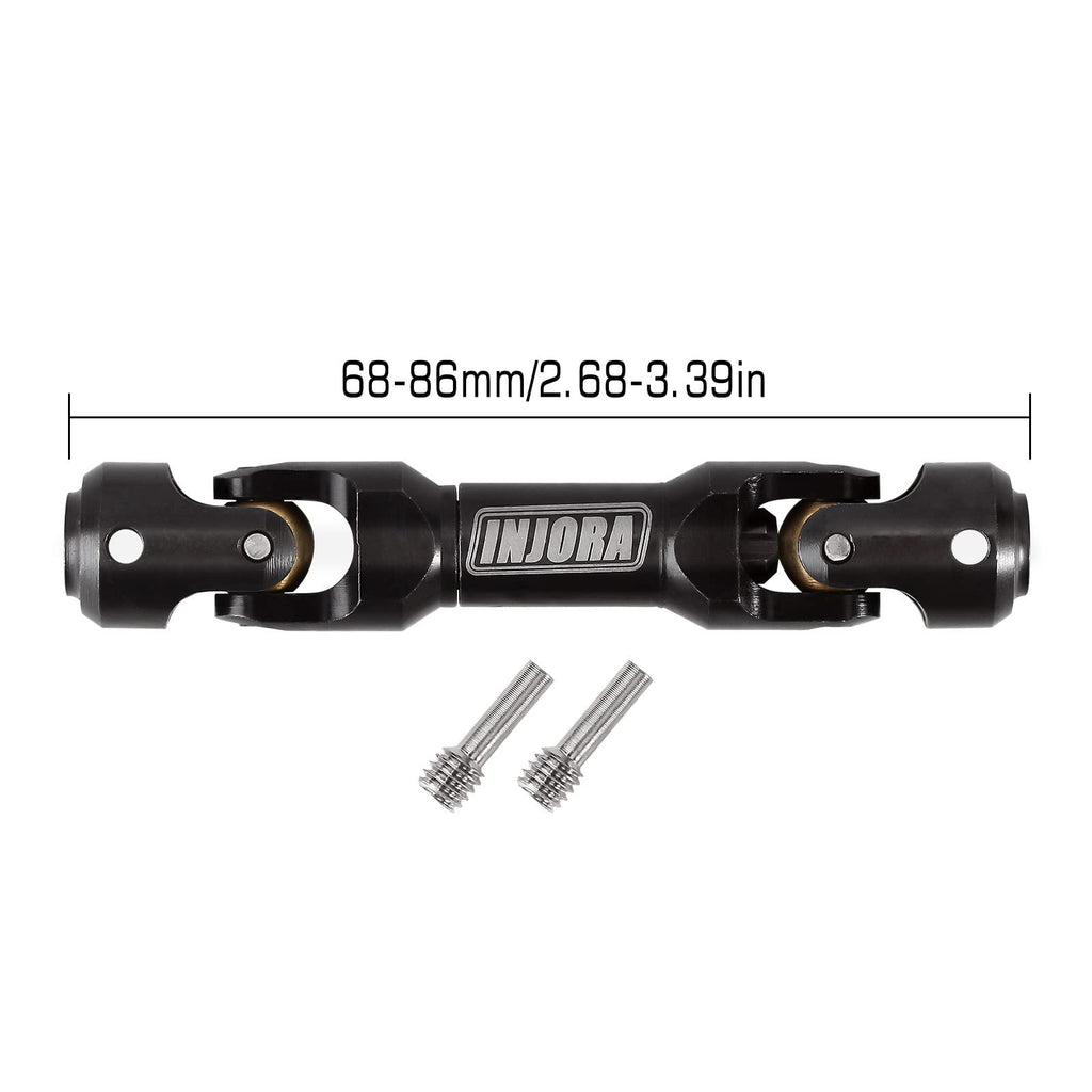 INJORA Heavy-Duty Steel Drive Shaft for 1/10 RC Crawlers (68-86mm) – Compatible with SCX10, TRX4, Redcat Gen8