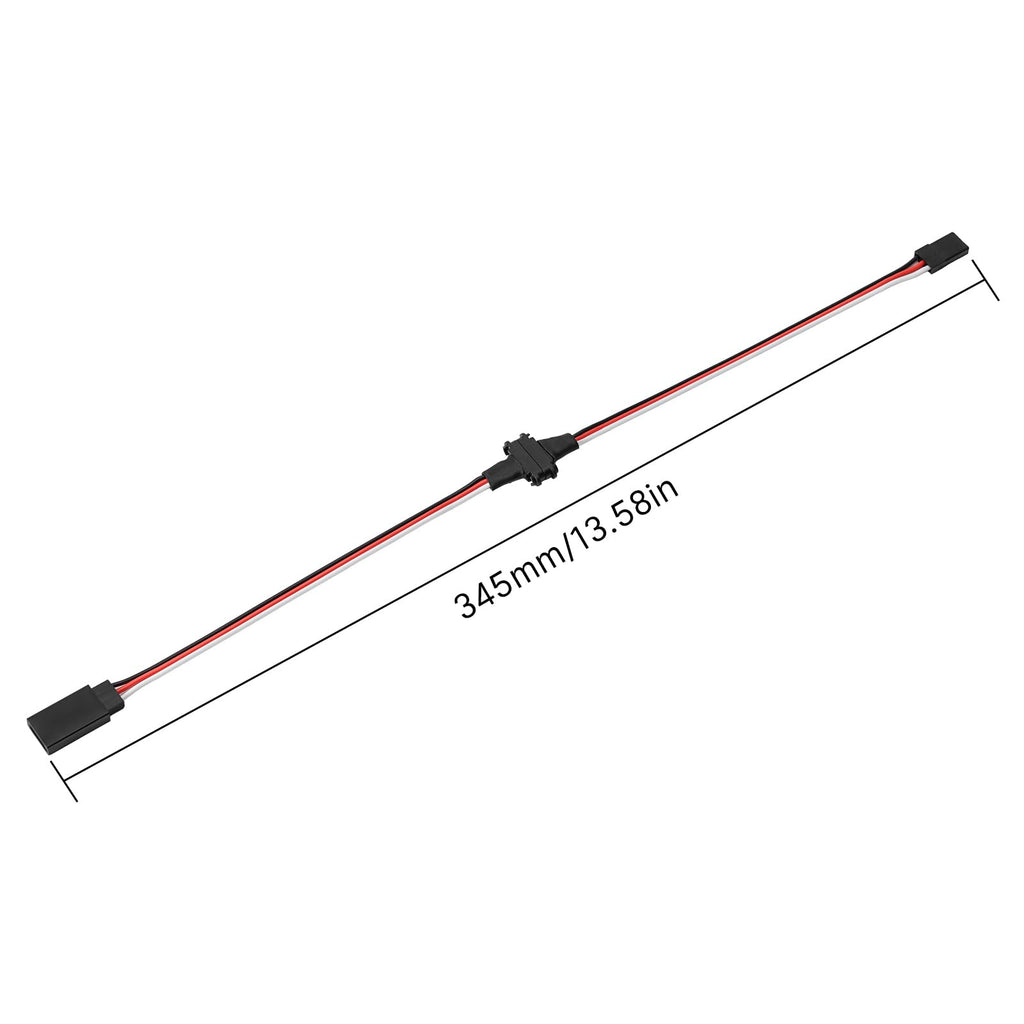 INJORA Magnetic Snap-on JR Extension Cable 2PCS 34.5cm for RC Models