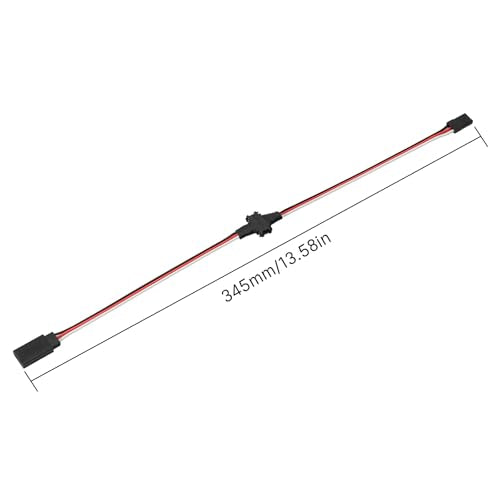 INJORA Magnetic Snap-on JR Extension Cable 2PCS 34.5cm for RC Models