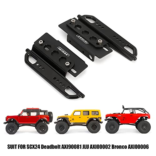 INJORA Metal Rock Sliders for Axial SCX24 Jeep, Deadbolt, Bronco, 4Runner – Upgrade Protection (No Pattern)