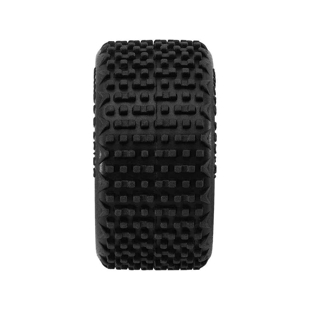 INJORA Pre-Mounted Pin Buggy Tires & Wheels for 1/28 Losi Micro-T (4-Pack, Magenta)