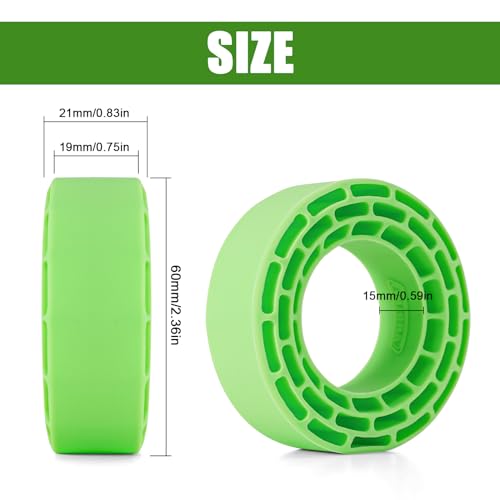 INJORA Silicone Rubber Tire Inserts 4-Pack Green for 68-72mm x 24-27mm 1.3" RC Tires