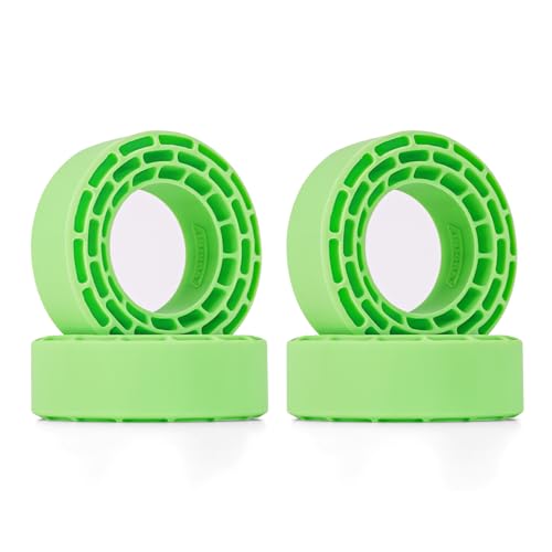 INJORA Silicone Rubber Tire Inserts 4-Pack Green for 68-72mm x 24-27mm 1.3" RC Tires