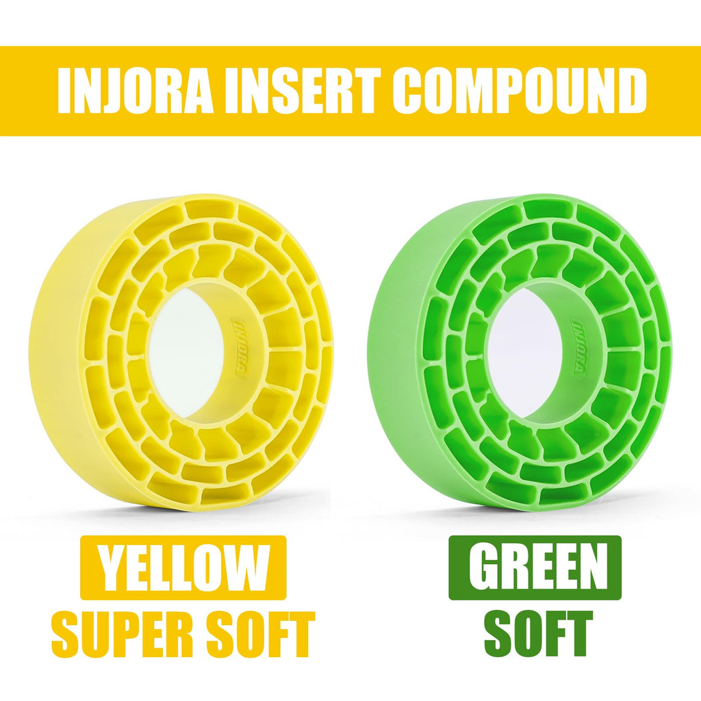 INJORA Silicone Rubber Tire Inserts for 62-64mm x 22-24mm 1.0" Crawler Tires (Yellow)