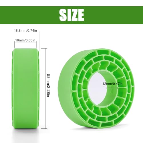 INJORA Silicone Rubber Tire Inserts – Green (Fits 62-64mm x 22-24mm Tires)