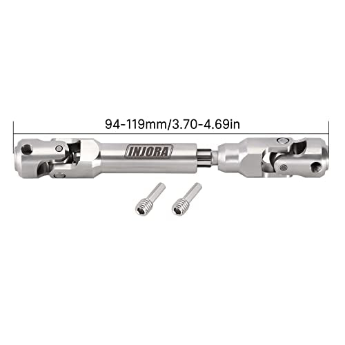 INJORA Stainless Steel Heavy-Duty Drive Shaft for Axial SCX10 TRX4 Redcat Gen8 (94-119mm)