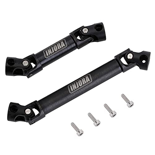 INJORA Steel Drive Shaft 2-Pack for Axial SCX24 C10 JLU Bronco Base Camp 4Runner - 17g Upgrade