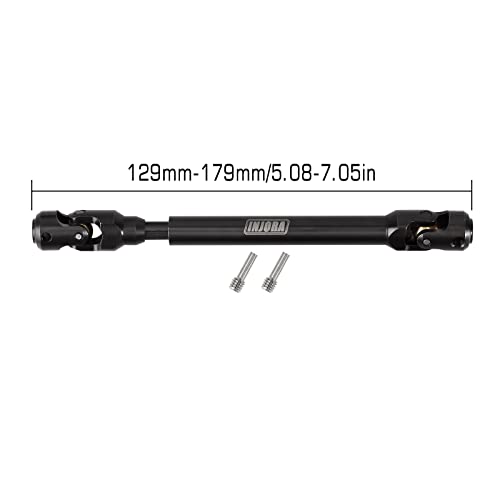 INJORA Steel Heavy-Duty Drive Shaft for 1/10 RC Crawler (129-179mm) - Fits SCX10, TRX4, Redcat Gen8
