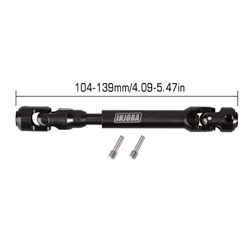 INJORA Steel Heavy-Duty Drive Shaft for 1/10 RC Crawlers (104-139mm)