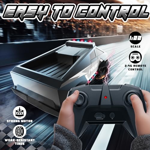Innofans 1:22 Scale Remote Control Police Car – All-Terrain RC Truck with Lights for Kids