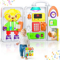 INNOSKY Montessori Busy Board for 1 Year Old – Bilingual Musical Toddler Toy with Lights and Sounds