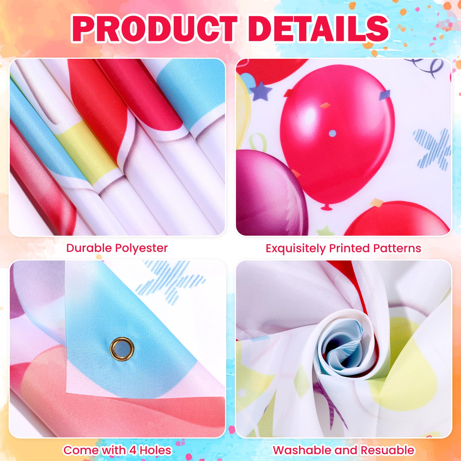Innovoscape Welcome Home Decor - 118x20 inch Rainbow Banner & 24 Latex Balloons for Military Homecoming, Housewarming