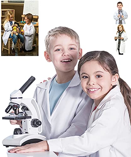 IntelliFun Kids Lab Coat – Cotton Science Dress-Up for Ages 2-10 (Small 2-3 Years)