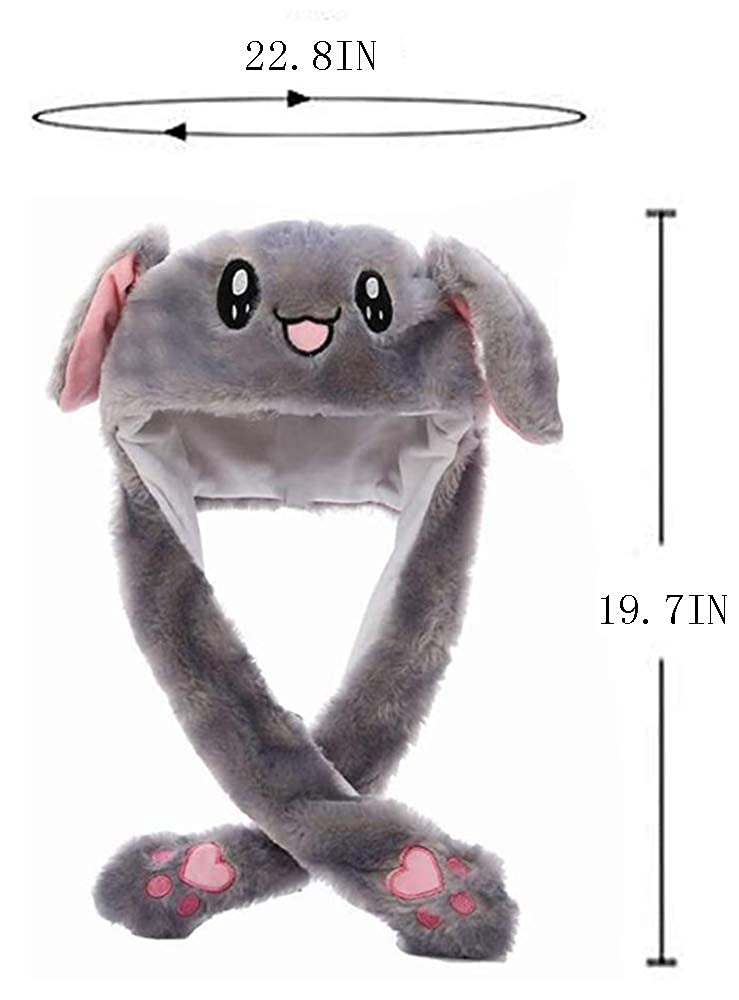 Interactive Moving Ear Bunny Hat – Wiggle Ear Plush Headband for Cosplay, Easter & Halloween
