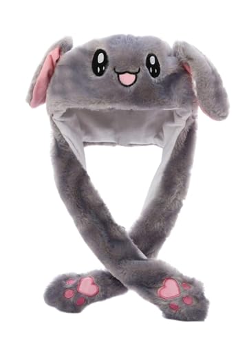 Interactive Moving Ear Bunny Hat – Wiggle Ear Plush Headband for Cosplay, Easter & Halloween