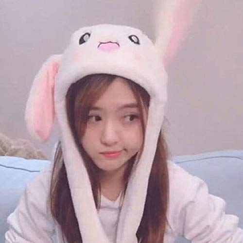Interactive Moving Ear Bunny Hat with Wiggle Ears – Plush Headband for Halloween, Easter, and Costume Fun