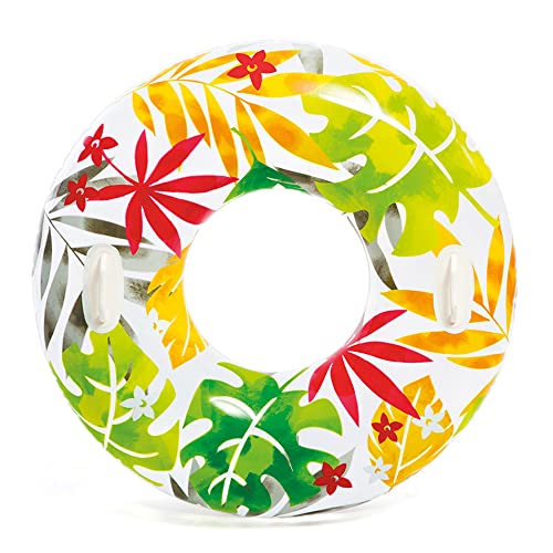 Intex 38 Inch Transparent Pool Tube with Handles - Flower Design