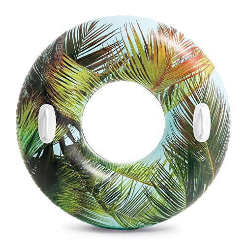 Intex 38 Inch Transparent Pool Tube with Handles - Flower Design
