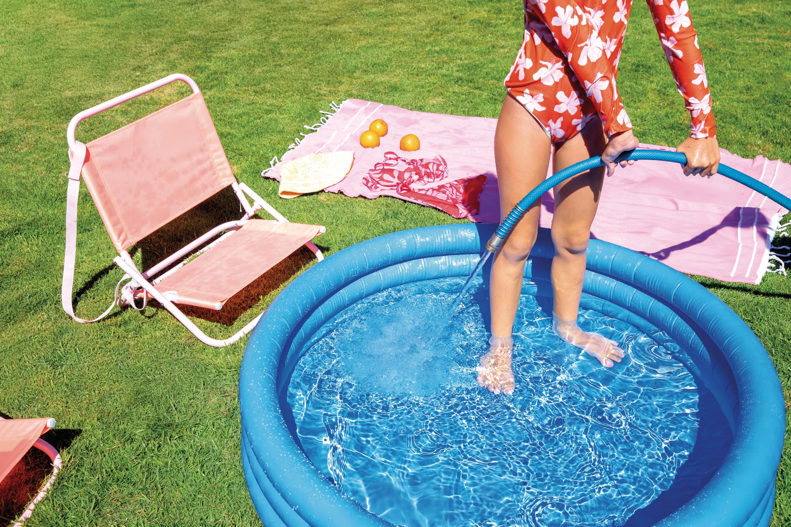 Intex Crystal Blue Inflatable Kiddie Pool – 45-Inch Round Pool for Toddlers