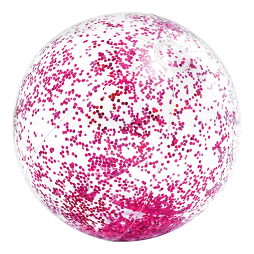 Intex Glitter-Filled Inflatable Beach Ball – 51 cm Diameter – Pink or Gold