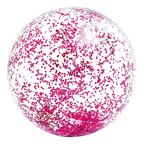 Intex Glitter-Filled Inflatable Beach Ball – 51 cm Diameter – Pink or Gold