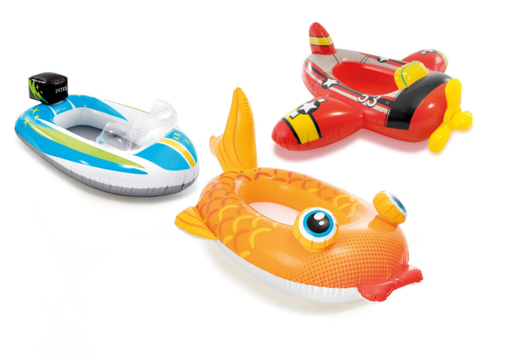 Intex Pool Cruiser Set of 3 Inflatable Pool Floats – Fish, Race Car, Plane